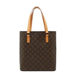 LOUIS VUITTON Authentic Brown Monogram Leather Tote Bag